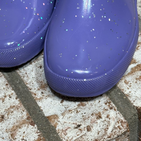 Like New Hunter Rain Boots Kids Glitter Purple Rain Boots Size 12 - Picture 11 of 11